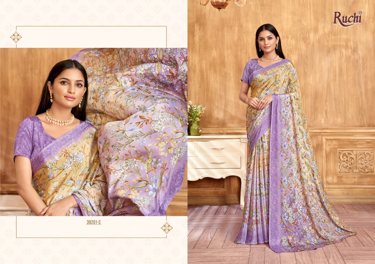 Vivanta Silk 39 By Ruchi Silk Crepe Printed Wholesale Sarees In India
